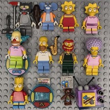 Lego The Simpsons Minifigures Lot Homer Itchy Scratchy Krusty Bart Lisa Willie