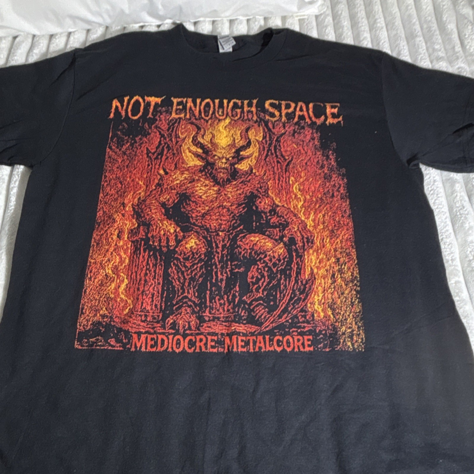 Gildan Heavy Cotton Metalcore Graphic Black L Short Sleeve Crew Neck T-Shirt