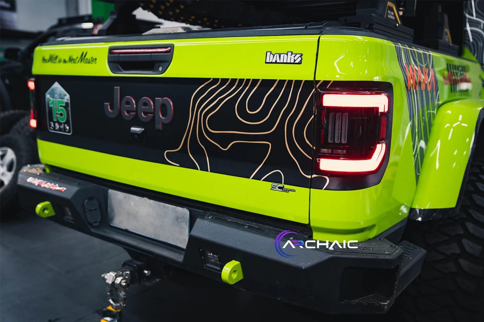 Pair LED Tail Lights for 2019-2025 Jeep Gladiator JT w/Sequential Turn Signal — 第 4/4 张图片