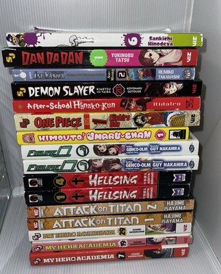 Manga Book Lot of 16 Random Titles - Attack On Titan, My Hero Academia,onepiece