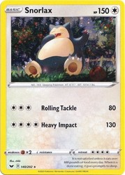 Snorlax (Cosmos Holo) 140/202 Sword & Shield Base Set
