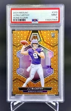 2024 Panini Mosaic JJ McCarthy Honeycomb SSP RC Minnesota Vikings PSA 9