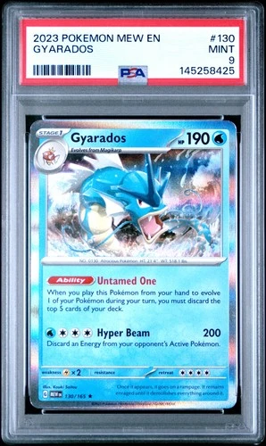 2023 POKEMON MEW EN-151 #130 GYARADOS PSA 9