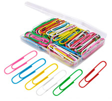 Paper Clips, 100Pcs 2 Inch Large Paper Clips, Assorted Colored Coated Jumbo Pape