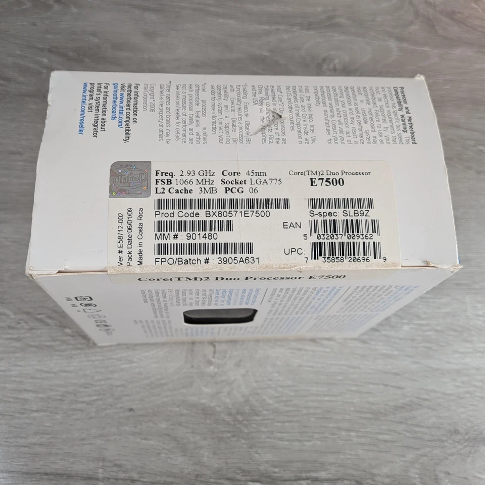 Intel Core 2 Duo E7500 Computer Processor - New in Sealed Box - Image 3 of 3
