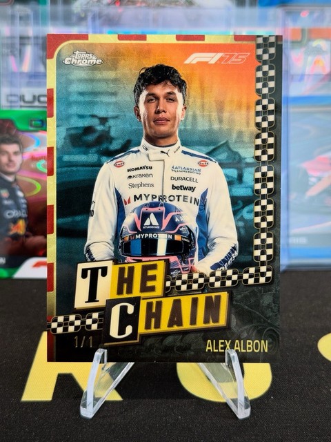 2025 Topps Chrome F1 Alex Albon The Chain SSP Case Hit #CH-9 SUPERFRACTOR 1/1