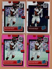 Rachaad White Optic Rated Rookie Rc lot, Pink X2 1 Silver 1 base Buccaneers