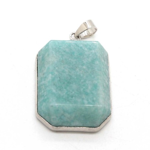 Amethyst Apatite Crystal Quartz Labradorite Rectangle Faceted Gemstone Pendants - Picture 10 of 16