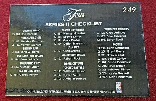 1995-96 FLAIR Robinson Michael Jordan Miller PSA 10 GEM MT Hot Numbers Rodman - Picture 116 of 181