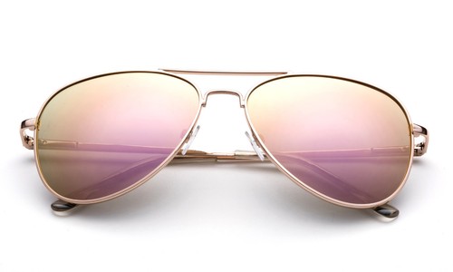 Boys Girls Aviator Sunglasses Stainless Steel Kids Spring Hinge Colorful Lens - Picture 8 of 9