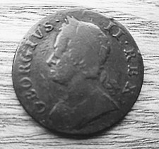 1740 George Il Copper Half Penny Coin #3412