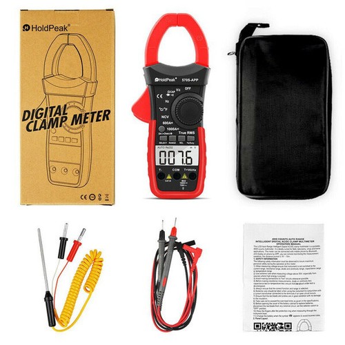 True RMS Clamp Meter Digital Multimeter Bluetooth 1000A AC/DC Volt Current 6000C - Picture 12 of 14