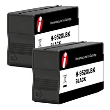 2pk Compatible 952XL 952 XL BK Ink Cartridge For OfficeJet 7740 8210 8216 8218
