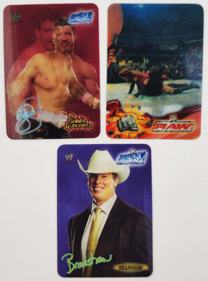 SMACK DOWN WWE RAW Wrestling 3 verschiedene spielende 3D Karten saugen YOGA Überraschungen