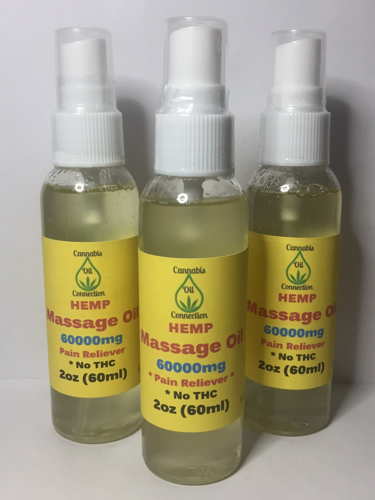 Hemp Pain Relief Massage Oil 60,000mg *LOT OF 3* ⋆ Atlanta 420Atlanta 420