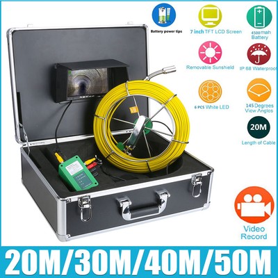 Pipe Inspection Video Camera Drain Sewer Inspection Camera System 7 Inch LCD DVR