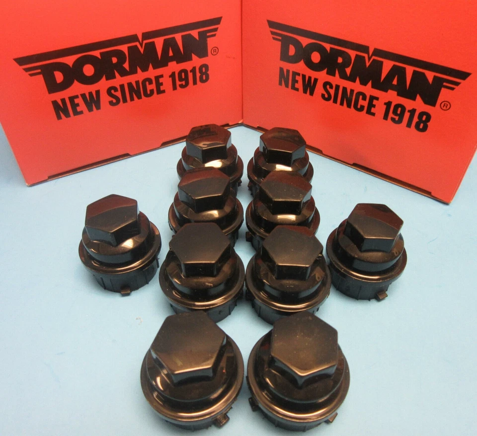 10 Wheel Nut Cover Replaces GM OEM # 9593028 for Buick Chevy GMC Pontiac Black, - Image 2 of 4