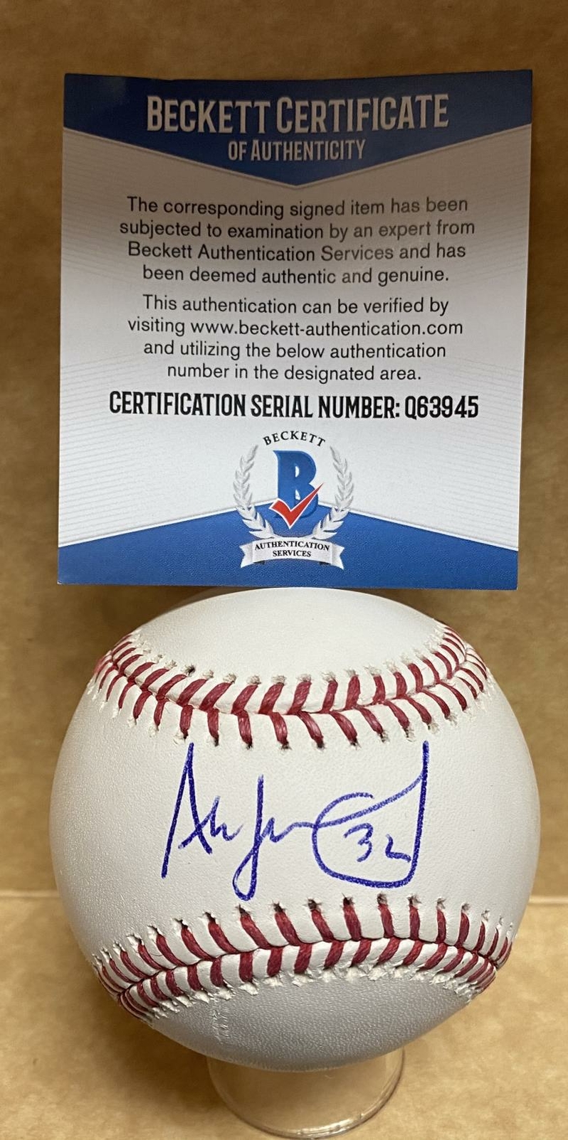 Professional Player Autographed Signed ALEX FERNANDEZ MARLINS/WHITE SOX M.L. BASEBALL BECKETT Q63945 