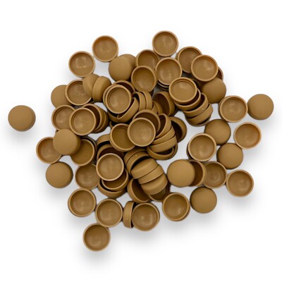 Domschraube Abdeckkappen karamellbraun, zweiteilig matt 10/12g Snap-Caps  Schrauben