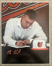 Mac Horvath Signed IP Auto UNC Tar Heels 11x14 Photo Tampa Bay Rays Prospect