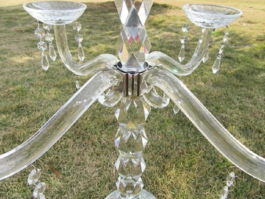 1X 5-Heads Tall Crystal Candle Holder Candelabra 57.5cm High - image 2 of 4