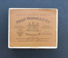 Philip Morris & Co London Old Box Cigarettes Advertising Box