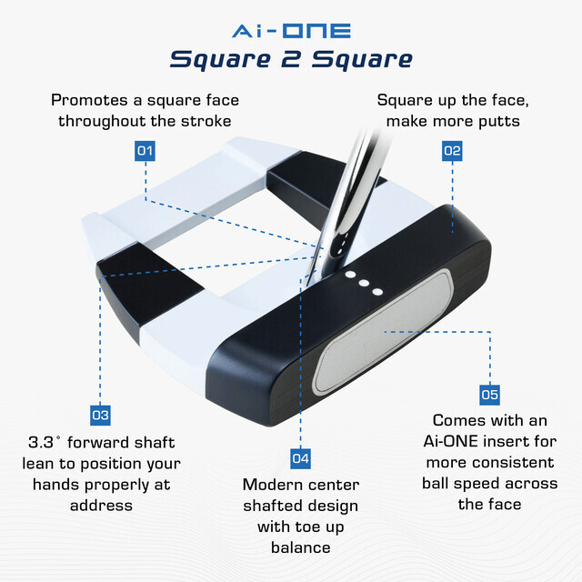 Odyssey Square 2 Square Jailbird 34インチ Ai-ONE Square 2 Square Jailbird Cruiser Putter