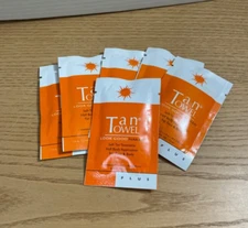 The TanTowel Plus Self Tan Towelettes Face Body Application Fresh New Lot of 6