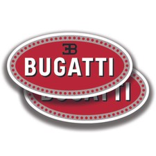 Bugatti Decals 2 Stickers Bogo Antique Car Window Bumper