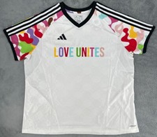 Adidas Jersey Womens 2X Plus Rich Mnisi Tiro Soccer Love Unites White Y2K HY9633
