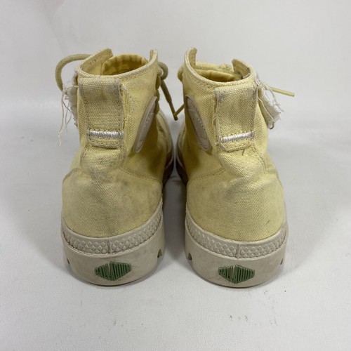 Palladium Womens Pampa Hi Organic Boots Size 6 Yellow Ankle Lace Up Recycled - Picture 4 of 10