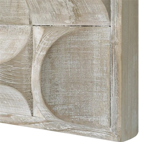 Uttermost Pickford Contemporary Fir Wood and MDF Wall Decor in Natural and Ivory - Picture 5 of 8