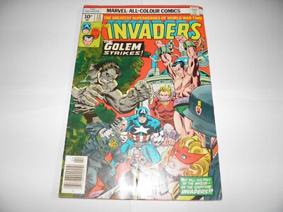 Marvel The Invaders  - Issue 13 Feb 1977 RARE UK Price Variant Fine  