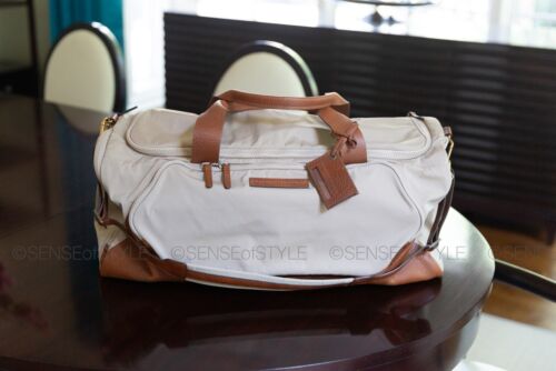 Brunello Cucinelli weekender bag travel luggage leather trim carryon