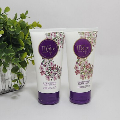 Maja Plum Blossom Dry Skin Hand Cream 2.7 oz Flor Ciruelo Crema Piel Seca 2-Pack