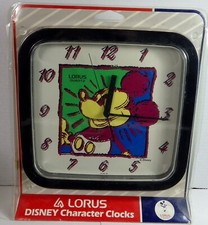 Rare Lorus Disney Charcter Clock Quartz Mickey Mouse Wall Clock In Package Works