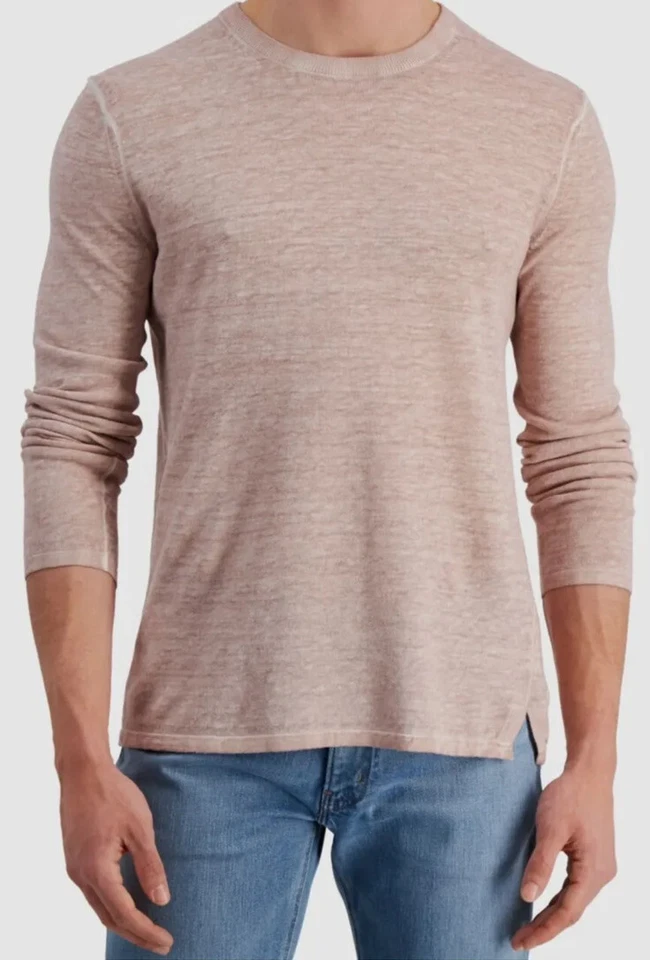 Michael Kors Men's Long Sleeve Neck Sweater Cold Dye Dusty Rose Size M Orig $178 - Image 3 of 4