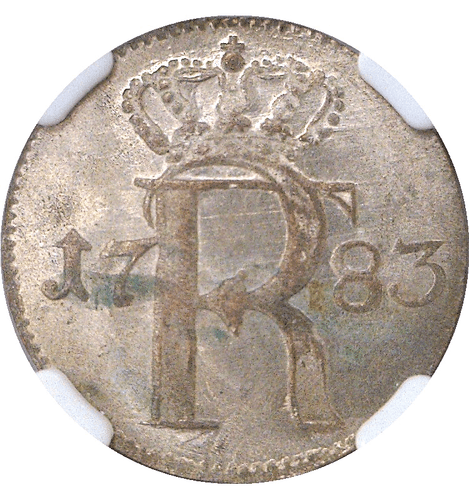1783 A Germany Prussia 1/24th Thaler Friedrich II (The Great) KM# 296 NGC MS 63 - Picture 2 of 5