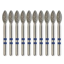Dental Diamond Burs Zirconia Cutter FG Z368/023M Egg Football Medium Grit Blue