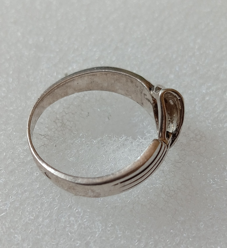 Sterling Silver 925 Vintage Abstract Ring size L - Picture 4 of 6