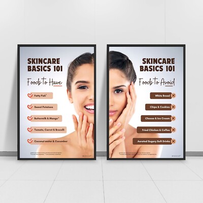 Skincare clinic hospital posters for dermatologists, Unframed 12x18 inch