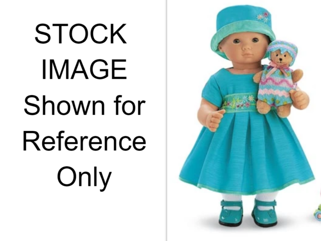Robe American Girl Bitty Baby - Taille 6/6X - Coton Bleu - Occasion Très Bon état