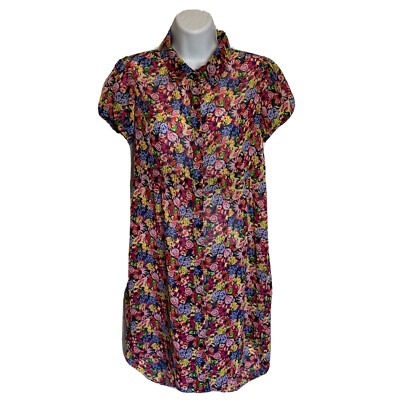D-Signed Floral Dress Girls XL Pink  Sheer Cap Puff Sleeve Hi-Low Midi Disney