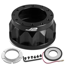 J2 For 1988-1993 Honda Civic 2" 6-Bolt Aluminum Steering Wheel Hub Adapter Black