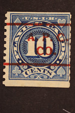 US RF20 APC Co 10 Cent Playing Cards Revenue Precancel Stamp Used