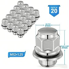 20x Chrome Wheel Lug Nuts For Nissan Infiniti Maxima 12x1.25 Mag Type 1316 Hex