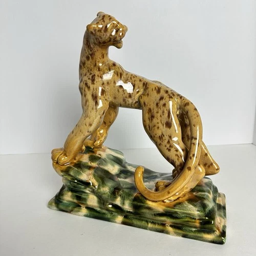 Vintage Royal Haeger Tiger Leopard Panther Ceramic Figurine Mid Century MCM