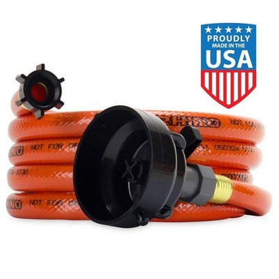 10ft 5/8 Inch Clear Vinyl Cleanout Drain Hose with Twist Rinse