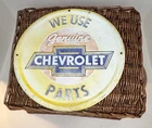 Chevrolet “Genuine Parts” Metal Sign Garage Tools Vintage Style Wall Decor