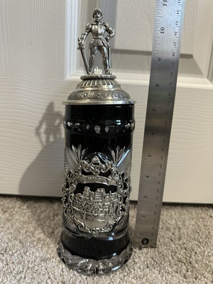 #ad Lord of Crystal German Black Knight Stein King Werk Limited Edition #29 of 500 $300.00